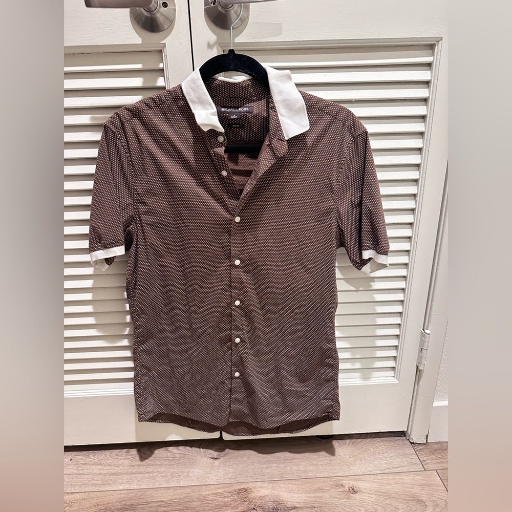 Michael Kors Short Sleeve Button Up